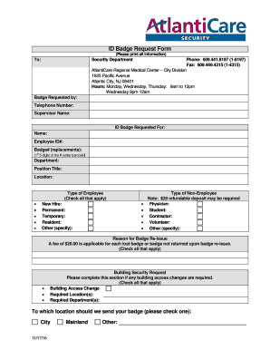  ID Badge Request Form UPMC Presbyterian Staff of UPMC Presbyterian May Use This Form to Request a Replacement Identification Bad 2016-2024