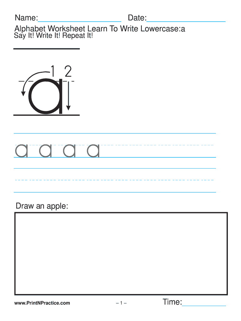 Alphabet Worksheets Lowercase Printable Worksheets  Form