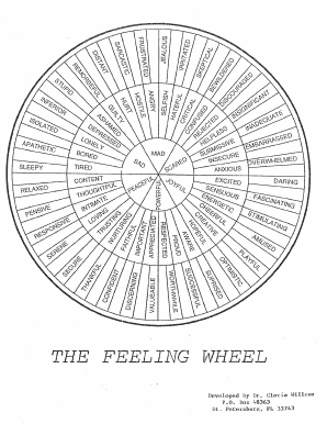 Black and White Feelings Wheel  Form