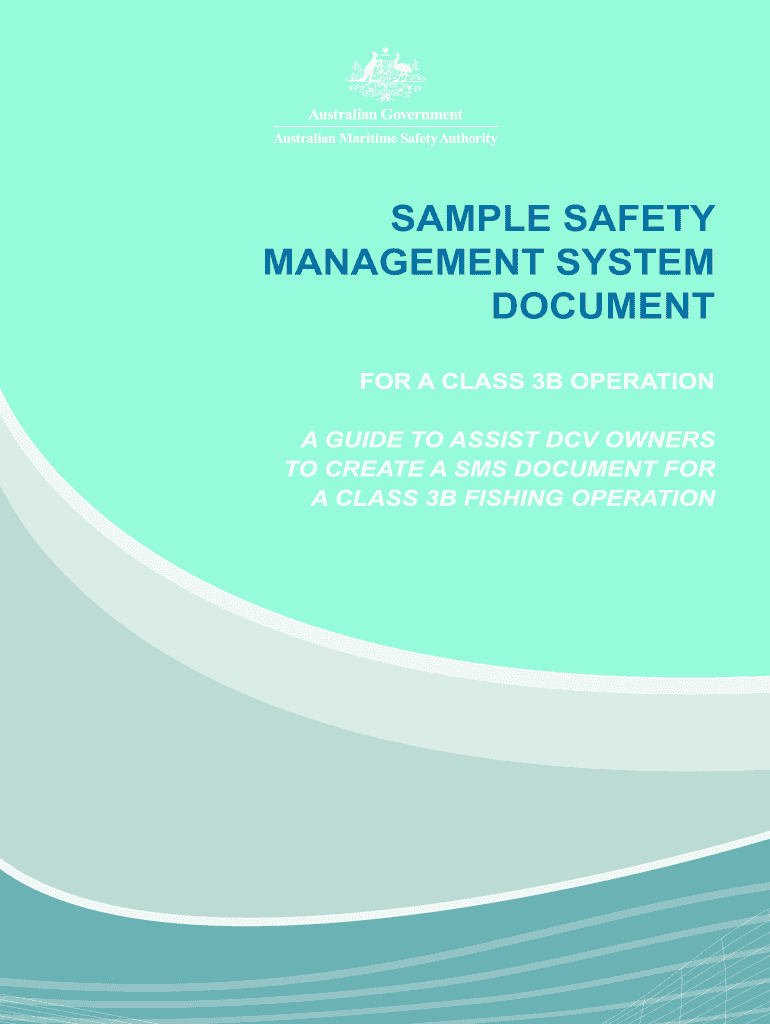 Sample Safety Management System Document Australian Maritime Amsa Gov  Form