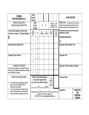 Coworx Timesheet  Form