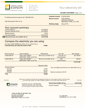Edison Bill Fill Out And Sign Printable Pdf Template Signnow