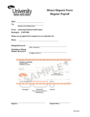 Get and Sign Ufcu Direct Deposit Form 2015-2022