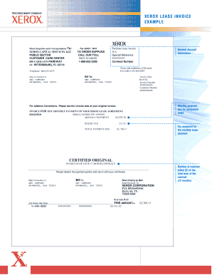 Xerox Shop Bill Format in Word