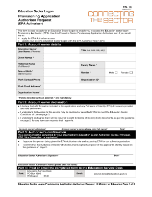 Esl10 Form