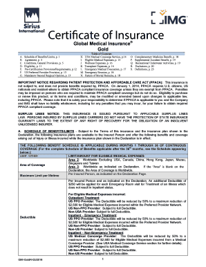 Gold Insurance  Form
