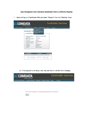 Comdata Pay Stub  Form