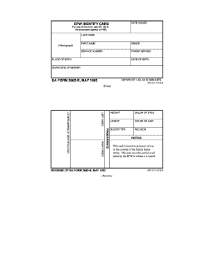 Da 2662 Form