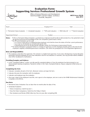  MCPS Form 430 90 is 2015