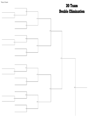 20 Team Bracket  Form