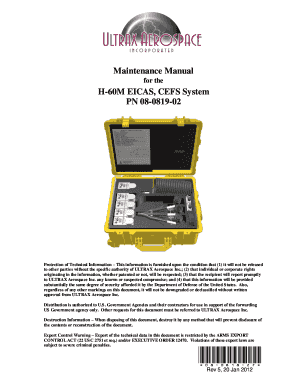 For the H 60M EICAS, CEFS System PN 08 0819 02  Form