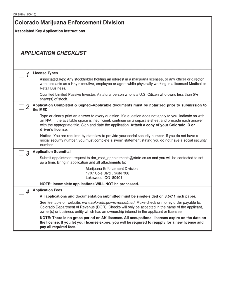  Associated Key  Colorado 2016