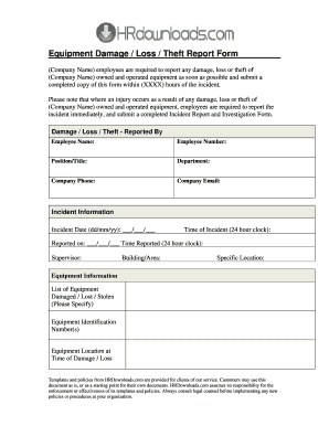Theft Report Form