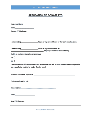 Employee Pto  Form