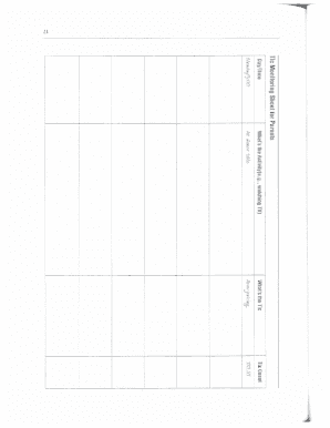 Tic Monitoring Sheet  Form