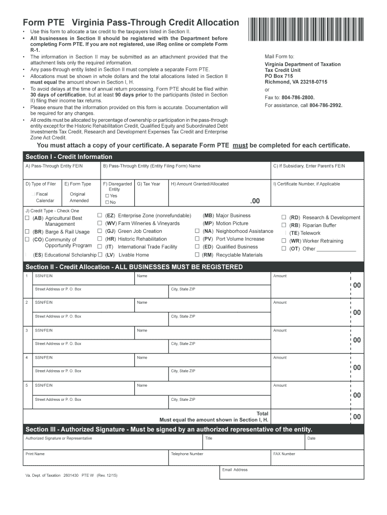  Va Pte  Form 2015