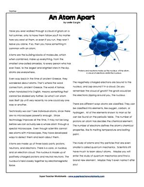 An Atom Apart Answer Key  Form