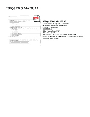Neq6 Pro Manual  Form