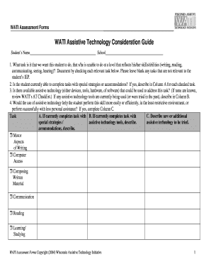 Wati Assessment Forms PDF