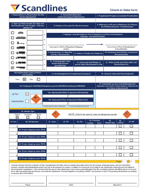 Scandlines Freight  Form