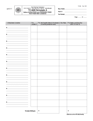 TC 62M, Schedule a Forms &amp; Publications Tax Utah