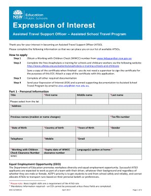 Atso Application  Form