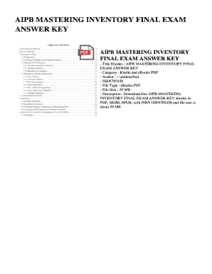 Mastering Inventory Final Exam Answers  Form