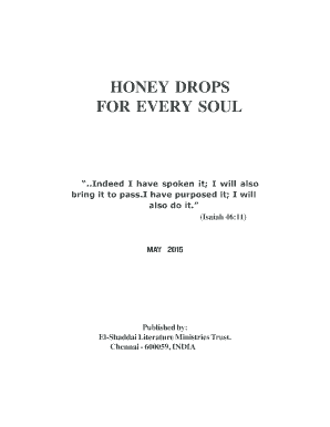 Honey Drops Daily Devotion  Form