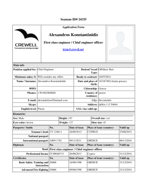 Seaman Cv Format PDF