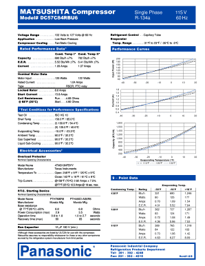 Matsushita Electric Compressor Catalogue  Form