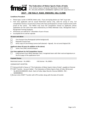 Fmsci License  Form