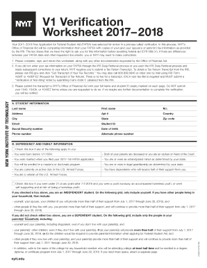  V1 Verification Worksheet Nyit Edu 2020