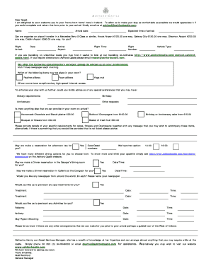 Guest Preference Form