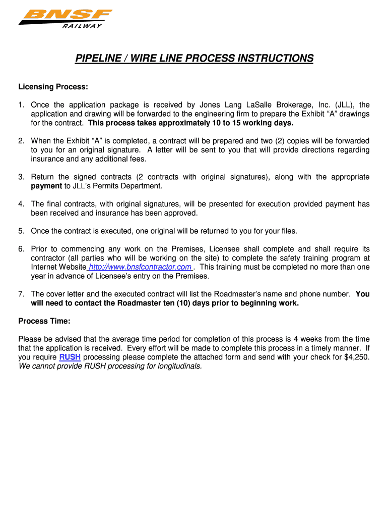 Bnsf Application Crossing  Form