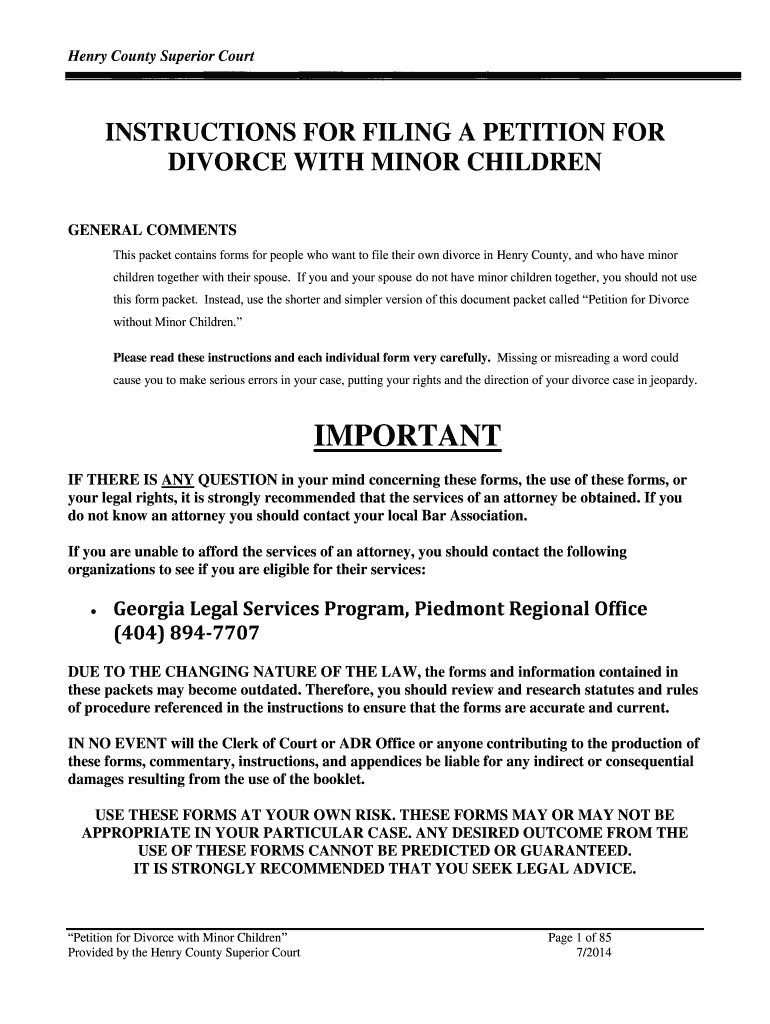  Divorce Henry County 2014-2024