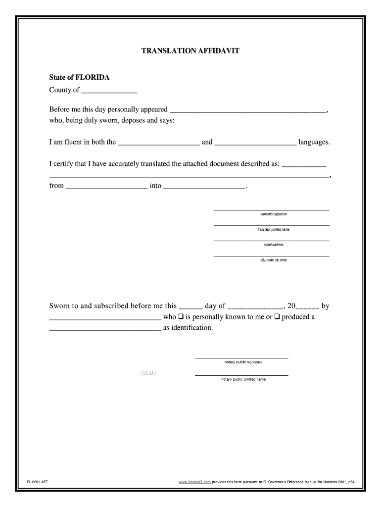  Translation Affidavit  Mobile Notary Apostilles 2001-2024