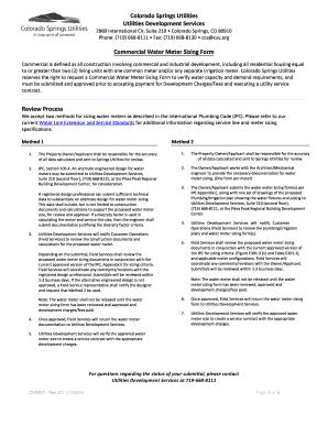  Commercial Water Meter Sizing Form Commercial Water Meter Sizing Form 2014