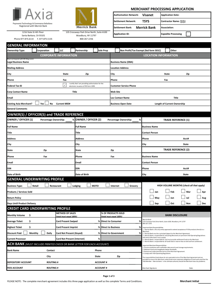 MERCHANT PROCESSING APPLICATION  Simplyswipeit Com  Form