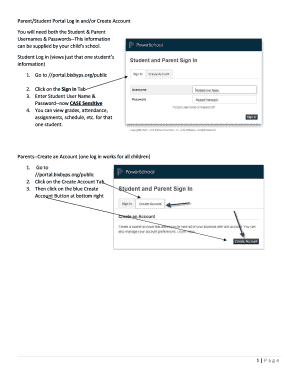 Create Student Portal Account  Form