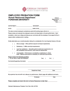 Employee Probation Form
