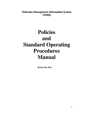 Standard Operating Procedures Manual  Form