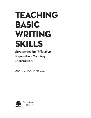 Hochman Writing Worksheets PDF  Form