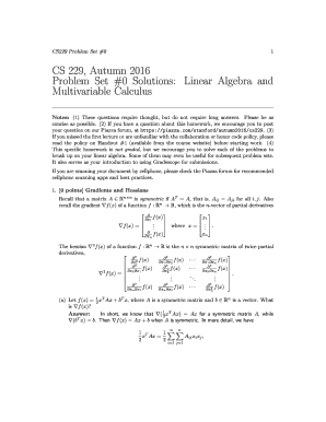 Cs229 Problem Set Solutions  Form