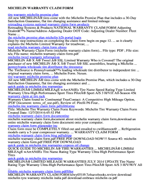 Michelin Warranty Claim Form