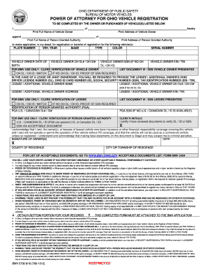 Ohio Bmv 5736 Fillable  Form