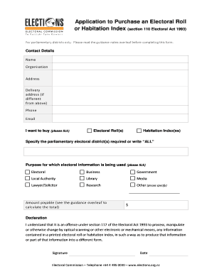 Habitation Index  Form