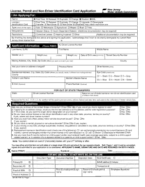 NJ MVC Permit Application FNL Driving School  Form
