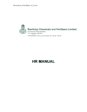 HR Manual in Nutshell Rashtriya Chemicals and Fertilizers  Form