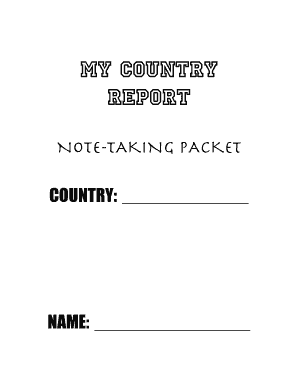 Country Report Template  Form