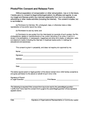 Consent and Release Form